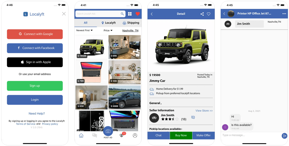Localyft app screenshot