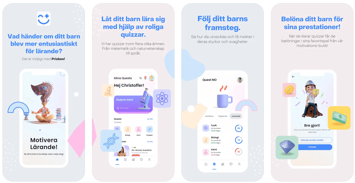 Prizbee app screenshot